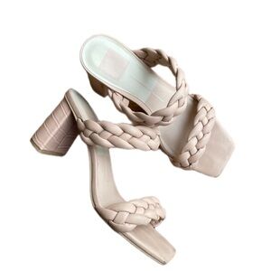 Dolce Vita Braided Cream Heeled Sandals
